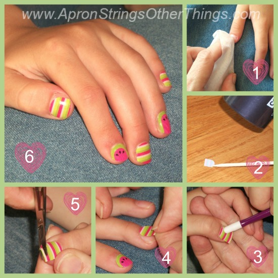 Jamberry Nails step by step - Apron Strings & other things