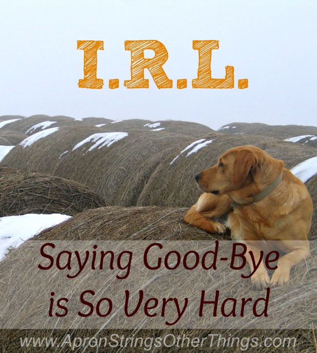 I.R.L.  Saying Good-Bye is So Very Hard