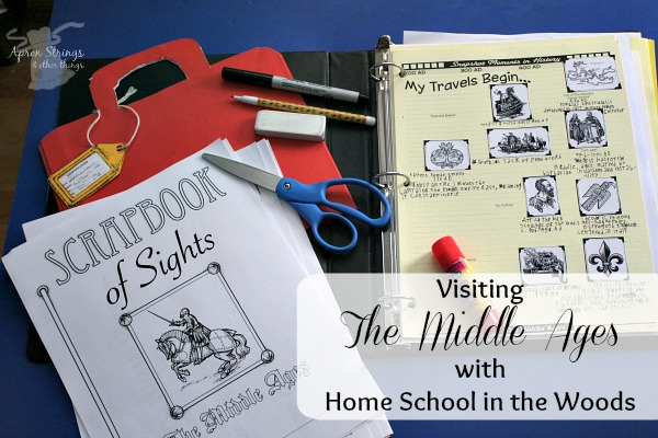 Visiting the Middle Ages with Homeschool in the Woods at ApronStringsOtherThings.com HISTORY Through the Ages Project Passport World History Study Middle Ages