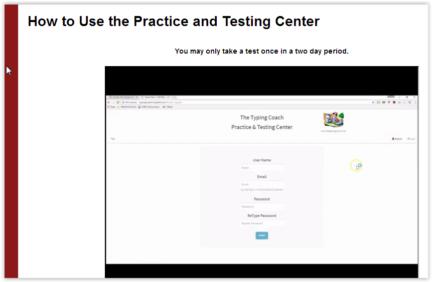 The TYping Coach Screen Shot at ApronStringsOtherThings.com