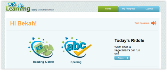 Screen Shot K5 Learning Choose Subject at ApronSTringsOtherThings.com