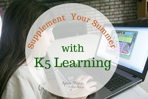 Supplement Your Summer with K5 Learning Online Curriculum at ApronStringsOtherThings.com fb