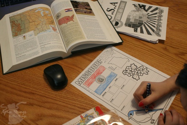 U.S.A. Activity page at ApronStringsOtherThings.com