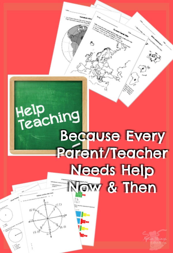 Help Teaching Pro Worksheets and Lessons for Homeschool at ApronSTringsOtherThings.com