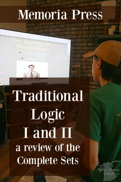 Memoria Press Traditional Logic I and II Complete Sets review at ApronStringsOtherThings.com