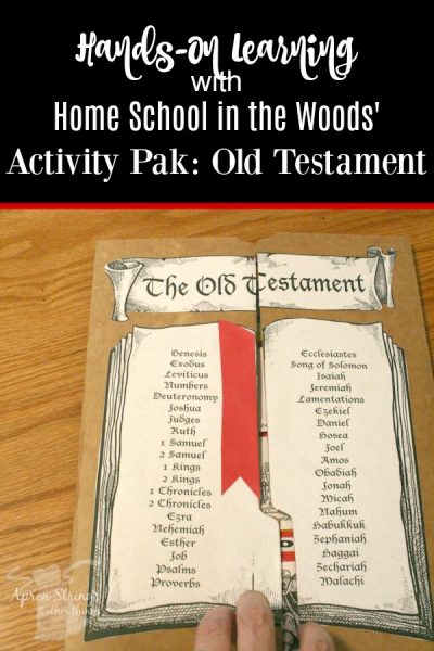 Hands-On Learning with Home School in the Woods' Activity Pak Old Testament lapbooks notebooking at ApronSTringsOtherThings.com