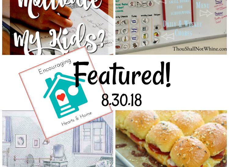 Encouraging Hearts & Home Blog Hop 8.30.18 Featured at ApronStringsOtherThings.com