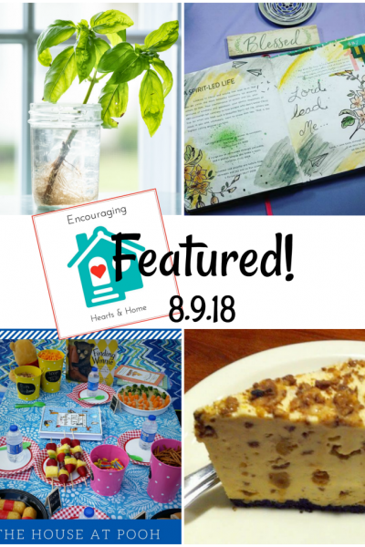 Encouraging Hearts & Home Blog Hop featured at ApronStringsOtherThings.com
