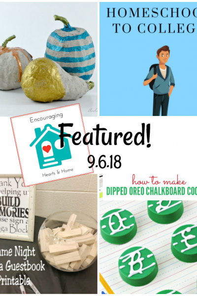 Encouraging Hearts & Home Blog Hop 9.6.18 Featured at ApronStringsOtherThings.com