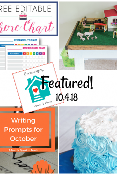 Encouraging Hearts & Home Blog Hop 10.4.18 Featured at ApronStringsOtherThings.com