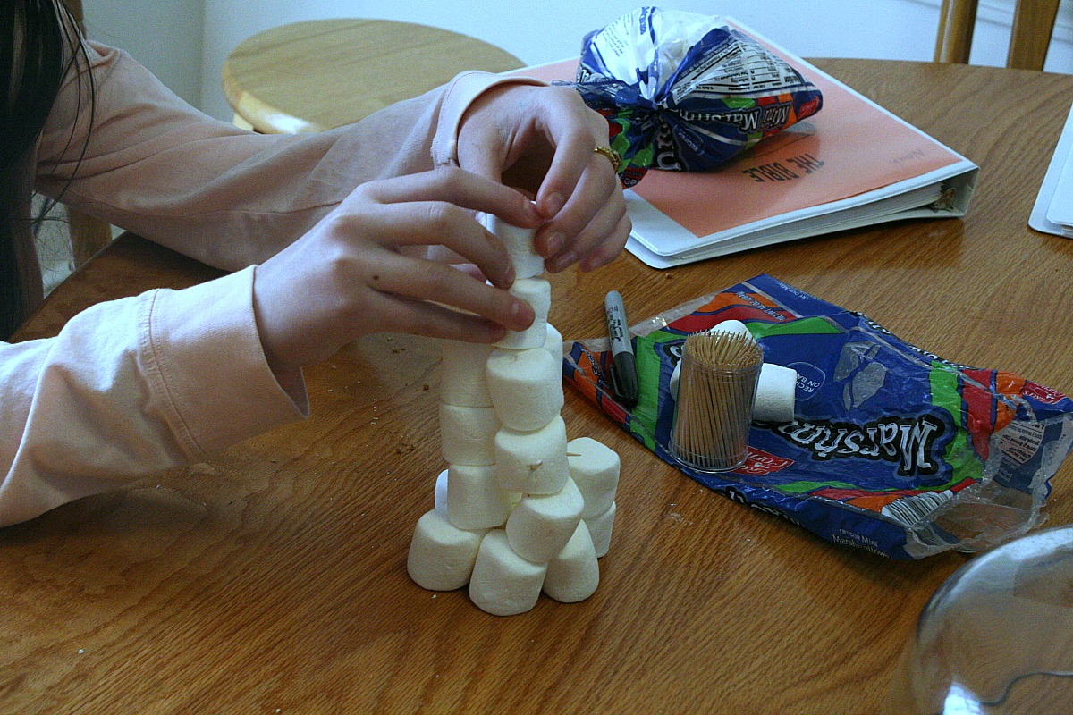snowman challenge STEM education tied 2 teaching at ApronStringsOtherThings.com
