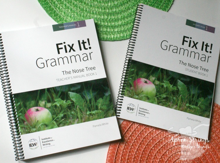 IEW Fix It! Grammar Book One teacher's manual student book at ApronStringsOtherThings.com