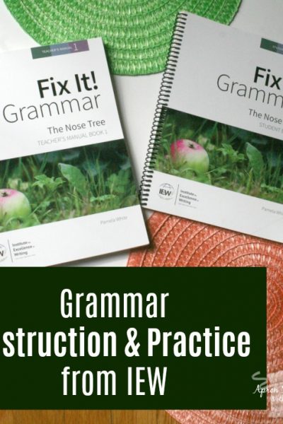 IEW Fix It! Grammar The Nose Tree Book One at ApronStringsOtherThings.com