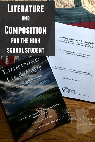 Hewitt Homeschooling Resources Literature and Composition for the high school student at ApronSTringsOtherThings.com pin