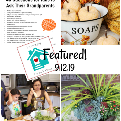Encouraging Hearts & Home Blog Hop 9.12.19