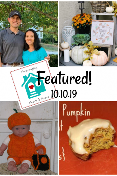 Encouraging Hearts & Home blog hop featured 10.10.19 at ApronStringsOtherThings.com