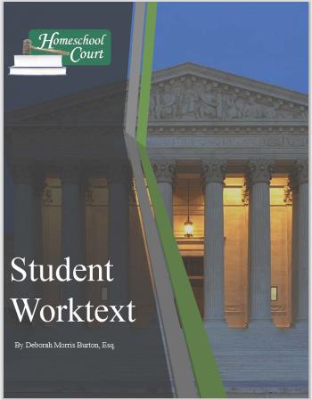 Homeschool Court student worktext at apronstringsotherthings.com
