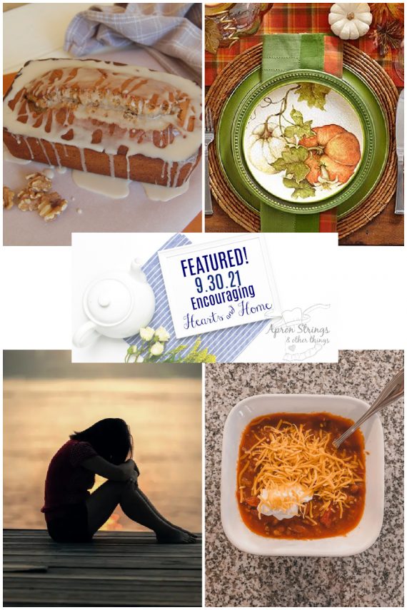 encouraging hearts home blog hop featured 9.30.21 at apronstringsotherthings.com