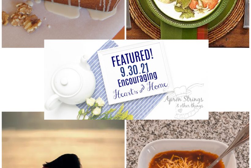 encouraging hearts home blog hop featured 9.30.21 at apronstringsotherthings.com